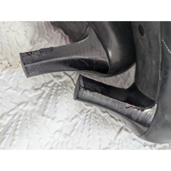 WORTHINGTON! BLACK GENUINE LEATHER ELASTIC INSET, BUCKLE & STRAP BOOTS! SZ 9M - Picture 11 of 12